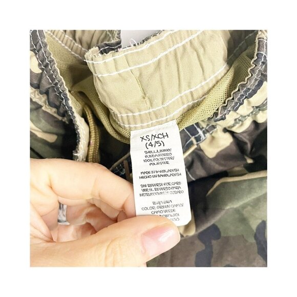 Op Boys Swim Trunks Green Camouflage Board Shorts Mesh Pockets 4-5 XS - Picture 4 of 5